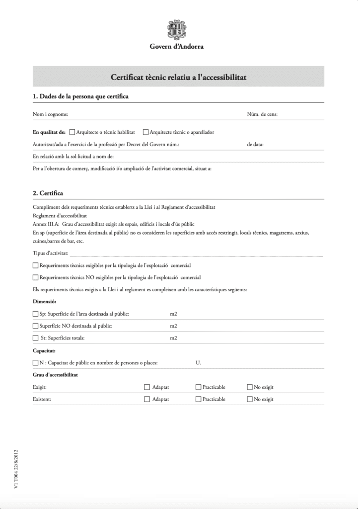 Revisión profesional para obtener el certificado de accesibilidad.