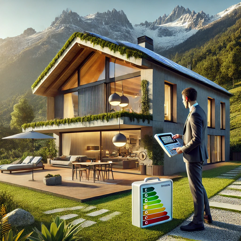 Experto realizando una evaluación energética en una vivienda en Andorra